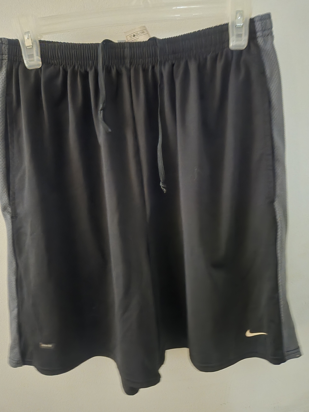 Nike Black Athletic Shorts with Gray Side Panels